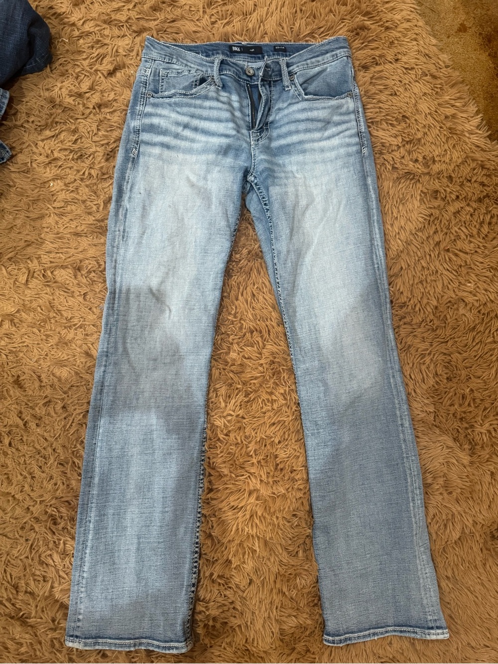 BKE Men's Bootcut Jeans in Light Blue Wash